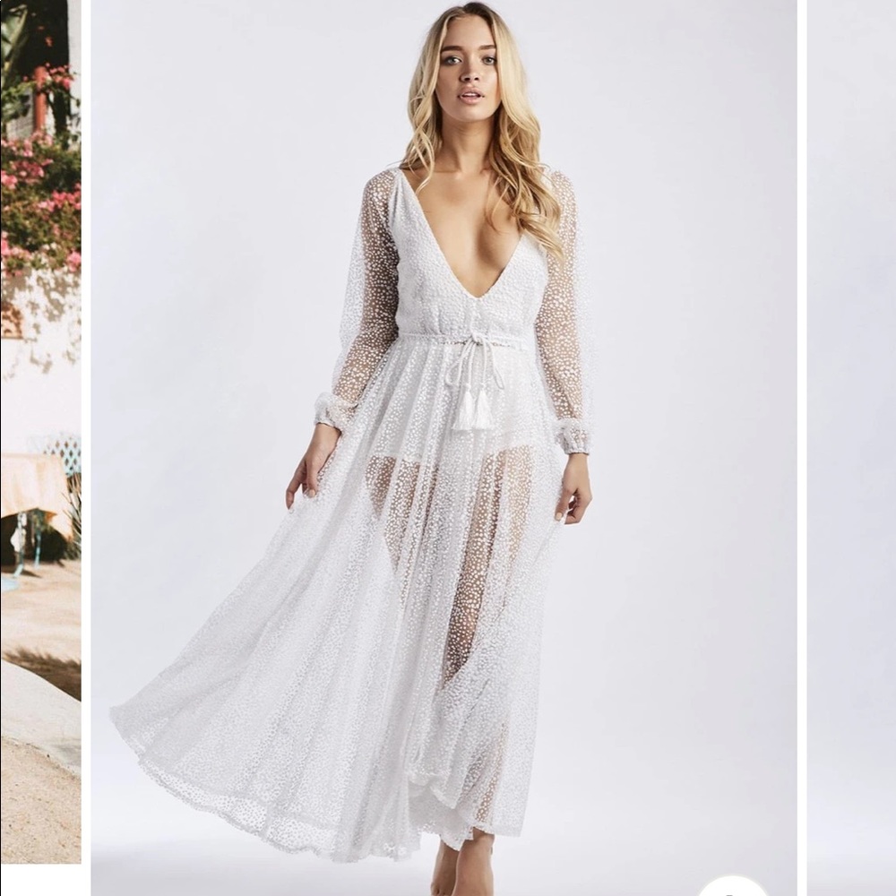Lucky star glitter gown - white